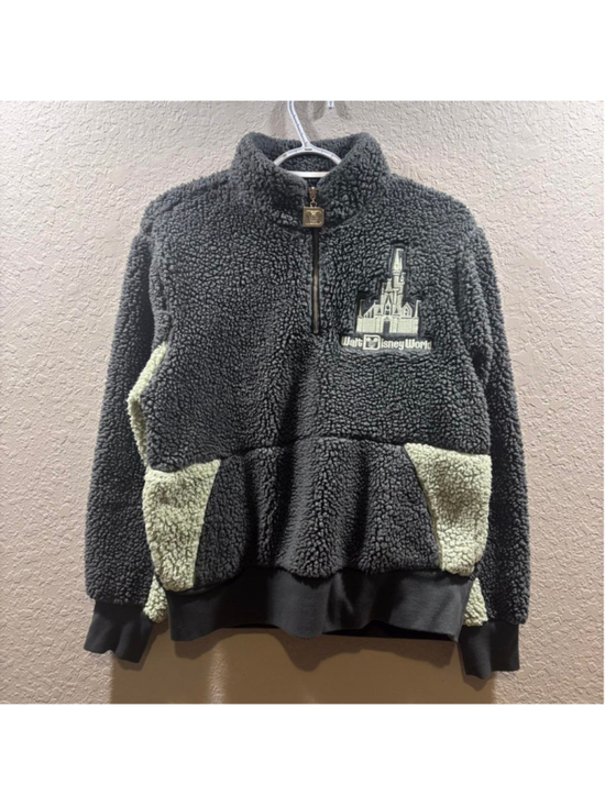 disney Sweaters - Disney Castle Sherpa Pullover - grey and cream